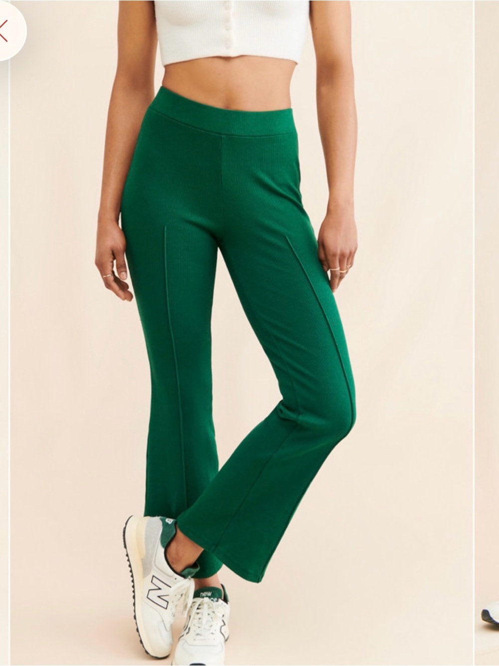 Donni Ribbed Kick Flare High Rise pant